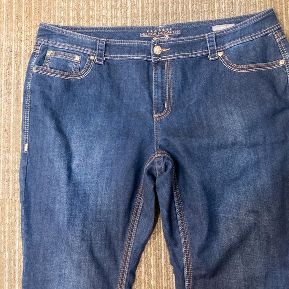 Melissa McCarthy Womens Size 24W Jeans Seven7 Classic Boot Cut Dark Wash Denim - Picture 4 of 8